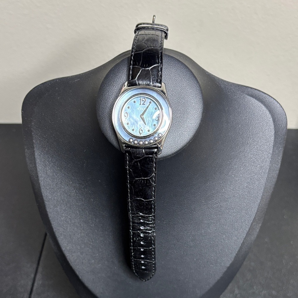 Honora Mother of Pearl Floating Black Pearls Watch Analog Quartz Stainless Steel